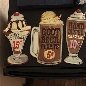 Retro Ice Cream and Soda Shop Wall Art